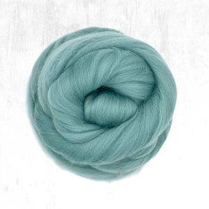 Merino roving 18 micron Superfine Merino wool roving 18.5 mic Fine Felting wool top Super soft spinning fiber Teal Blue green Cyan