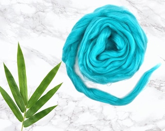 Fibra de bambú para fieltrar Mecha de lana vegana para hilar, pelo de muñecas, mezclar, tejer Fibra de origen vegetal Rayón Viscosa Canadá