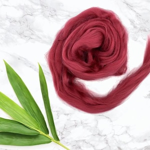Bamboo fiber for spinning Silky bamboo roving for felting Plant based vegan wool top Viscose Rayon Canada