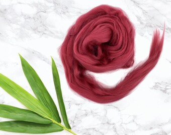Bamboo fiber for spinning Silky bamboo roving for felting Plant based vegan wool top Viscose Rayon Canada