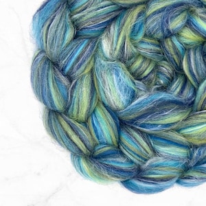 Merino Silk roving for spinning Luxury fiber blend Needle felting wool roving Wet felting, Dreadlock, Mixed colors art yarn fiber, doll hair