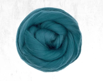 Merino wool roving 18 micron Super soft Merino roving wool 19 mic Wet Nuno Needle felting wool top Extrafine spinning fiber Duck egg