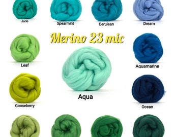 Wool roving 23 mic 0.5 oz, 1 oz Merino tops Spinning fiber