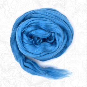 Mulberry silk fiber Grade A Blue mulberry silk roving Spinning fibre Nuno, wet felting, blending, crafts, papermaking