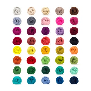 Wool roving 23 mic 10 g Merino tops for spinning fiber Combed top wool sampler Wet felting