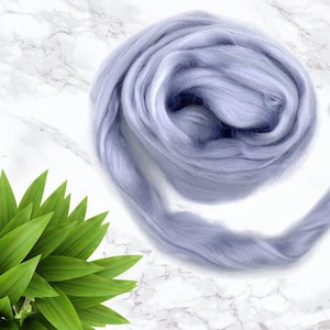 Bamboo fiber for spinning Silky bamboo roving Plant-based felting fiber Vegan wool top Dyed silk imitation Viscose Rayon wet, nuno felting