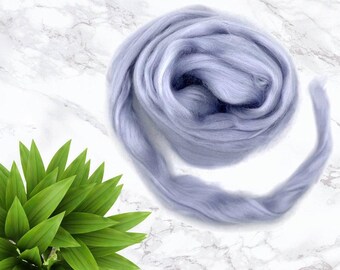 Bamboo fiber for spinning Silky bamboo roving Plant-based felting fiber Vegan wool top Dyed silk imitation Viscose Rayon wet, nuno felting