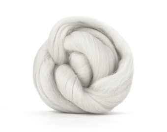 Merino wool roving Felting wool Spinning fiber Snow white combed top