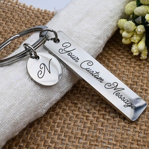 Custom Keychain For Boyfriend, Drive Safe Keychain Gift For Her, Engraved Keychain Gift For Him, Best Friend Keychain, Personalized Gift