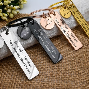 Drive Safe Keychain For Boyfriend, Drive Safe Daddy, New Driver Keychain, Personalized Keychain For Daughter, 16th Birthday Keychain