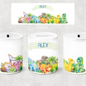 Personalized Dinosaur Piggy Bank For Kids, Money Box, Coin Bank, Gift for kids