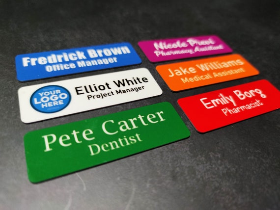 Acrylic Full Color Employee Name Tags