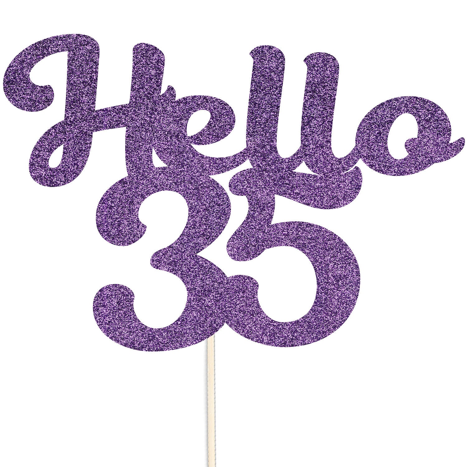 Hello 35 35th Birthday Glitter Cake Topper Party Cake | Etsy