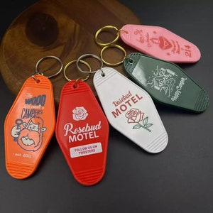 Personalized Hotel Keychains 100pcs - Custom Motel Keychains - UV Printed With Your Logo Or Text