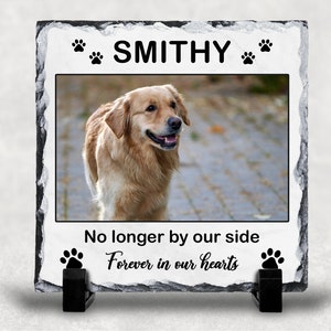 Personalised Dog Memorial Granite Photo Slate Frame, Photo Rock Granite, Personalized Photo Stone, Multiple Sizes Available