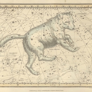 Ursa Major Konstellation digital, astrologische Zeichen, Astronomie Dekor, Konstellation Karte, Sternzeichen Download, Astrologie Geschenke, Astronomie Kunst