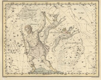 Bootes Canes Venatici Кома Беренис Созвездие Цифровые, Астрологический знак, Астрономия Декор, Созвездие Карта, Зодиак Скачать