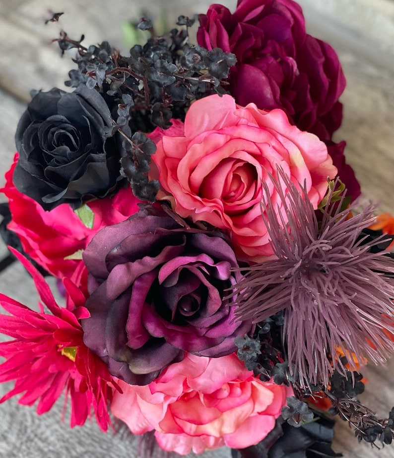 Black and Colorful Bouquet Spring and Fall Bouquet image 3
