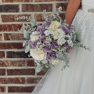 Boho Purple Bride Bouquet Purple Wedding Boho Style Bouquets