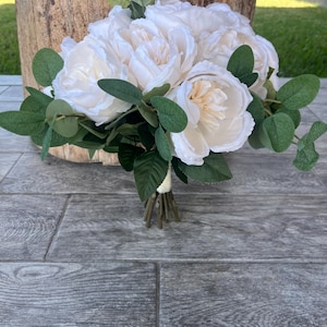 Ivory Rose Bouquet, Ivory Bridal, White Bouquets, Bridal Bouquets, Roses Bride Bouquets, Ivory Bouquets,  Wedding Bouquets, Ivory Bouquets