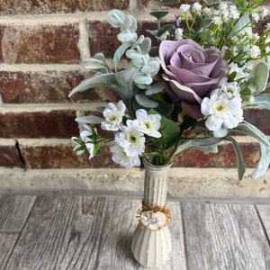 Purple Roses Centerpiece, Purple Wedding Accessories,  Purple Roses on a Vase, Purple Home Decor, VASE NOT INCLUDED