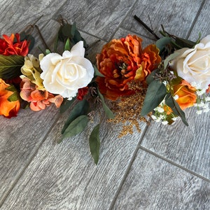 Burnt Orange Cake Flowers Terracotta Wedding