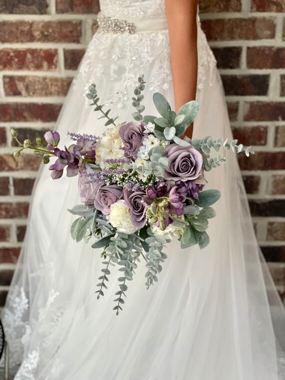 Alien Storehouse Beautiful Artificial Flowers Bridal Wedding Bouquet Korean Style,Purple