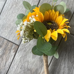 Sunflower Small Bouquet, Sunflower Wedding, Bridesmaid Bouquets, Fall Sunflower Bouquets, Flower Girl Sunflower Bouquet, Sunflower Bridal