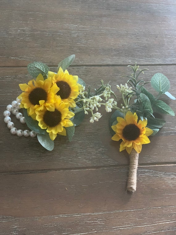Sunflower Bridal Bouquet Sunflower Wedding Fall Wedding