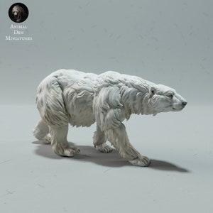 Polar bear| Resin polar bear to Paint | Different options  | 35, 49, 54 or 75 mm Scale