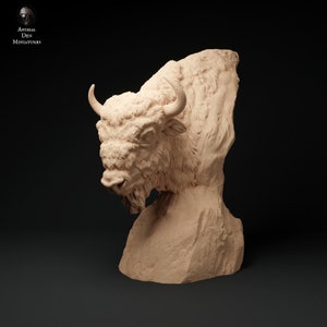 European Bison Bust | Resin Bison to Paint | 1/12 or 1/6 Scale