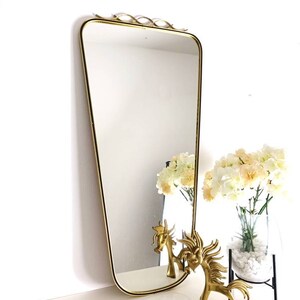 Beautiful 60s mirror - Munich decorative mirror - wall mirror 60s - brass - rockabilly style - decorative object