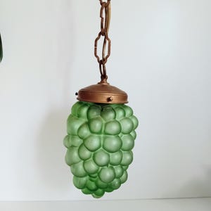 Grape glass lamp - Antique hanging lamp - Art Nouveau - France 1920s - Light
