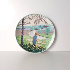 Villeroy and Boch Collection plate Heinrich - Shepherd in spring - Wall plate ceramics - 90s