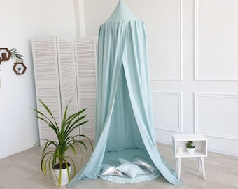 Baby room Canopy, neutral nursery canopy , mint color canopy , canopy with mat , cozy nursery canopy , baldachin canopy , princess playhouse