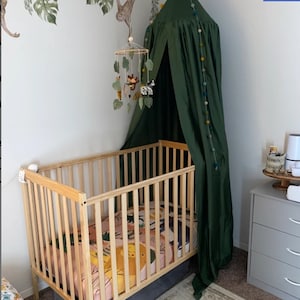 Canopy Dark Green Color Canopy Canopy With Mat Cozy Nursery