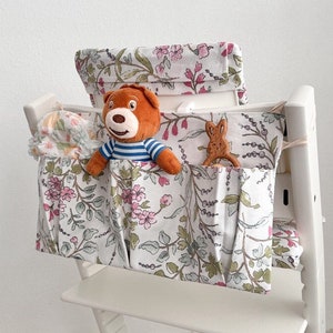 Personalizable Wipeable Cushion Compatible with Stokke Tripp Trapp Classic High Chair, Highchair cushion, Neutral baby seat cushion