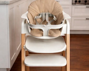 Mockingbird High Chair Cushion, Beige Waterproof Seat Pad