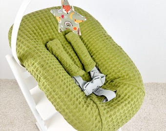 Funda personalizada para bebé con estampado de gofres, compatible con el conjunto para recién nacidos Stokke Tripp Trapp.