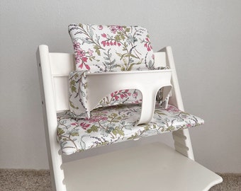 Personalizable wipeable cushion compatible with Stokke Tripp Trapp classic high chair, Junior seat cushion for Stokke High chair