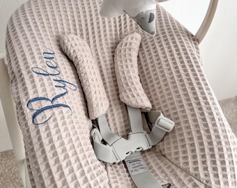 Funda de bebé personalizada con estampado de gofres: compatible con el conjunto para recién nacidos Stokke Tripp Trapp.
