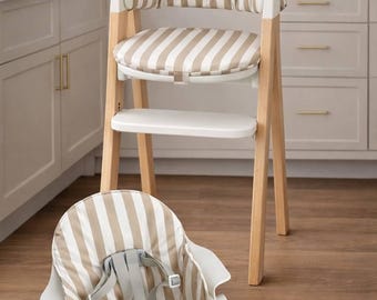 Mockingbird High Chair Cushion, Striped Waterproof Seat Pad