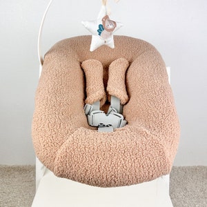 Överdrag till Stokke Tripp Trapp Newborn Set, Reservöverdrag till babysäng, Sherpa-sittdel, Kuddeöverdrag till barnstol bild 10