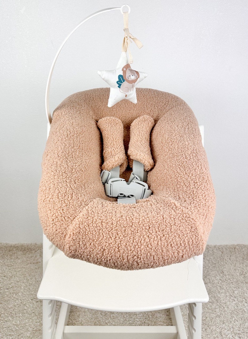 Överdrag till Stokke Tripp Trapp Newborn Set, Reservöverdrag till babysäng, Sherpa-sittdel, Kuddeöverdrag till barnstol bild 10