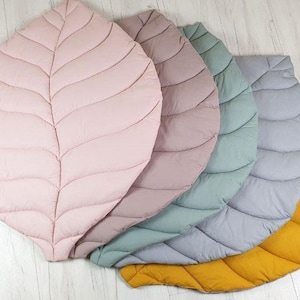 Baby play mat - baby play rug - baby room mat - baby picture mat - baby floor nursery - cotton leaf mat - cotton leaf rug