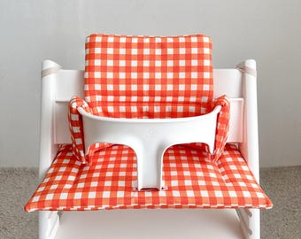 Wipeable High Chair Cushion: Stokke Tripp Trapp Compatible, Personalized Polyester Seat Pad