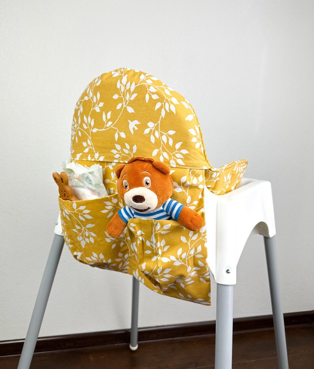 Cojín Para Trona IKEA Antilop: Suave, Inflable Y Fácil De Limpiar (Patrón De Hojas Verdes)