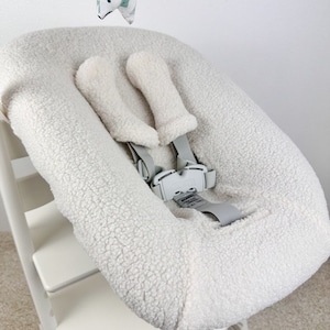Överdrag till Stokke Tripp Trapp Newborn Set, Reservöverdrag till babysäng, Sherpa-sittdel, Kuddeöverdrag till barnstol bild 6