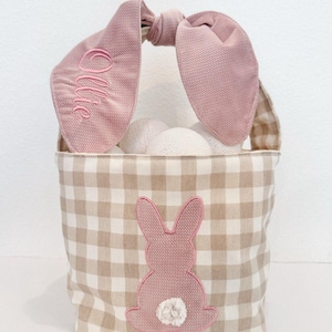 Personalisierter Osterhasenkorb für Kinder - Personalisierter Osterkorb für Kinder - Ostergeschenk mit Monogramm