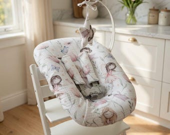 Funda de asiento suave tipo gofre para recién nacidos: compatible con la trona Tripp Trapp Stokke.